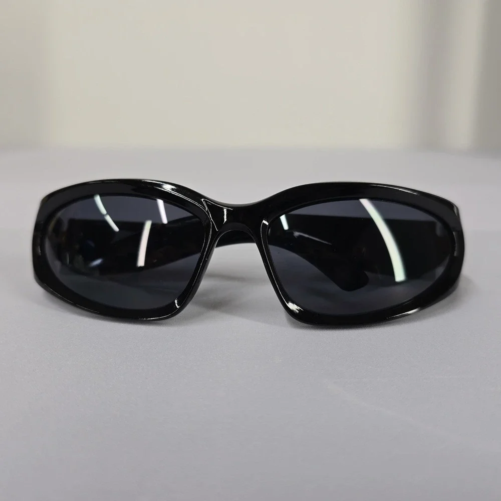 NEW Black Wrap Around Sunglasses Sporty Y2K Style